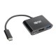 Tripp Lite U444-06N-H4UB-C Adaptador USB-C a HDMI 4K con Puerto USB-A y Carga PD, HDCP, Negro